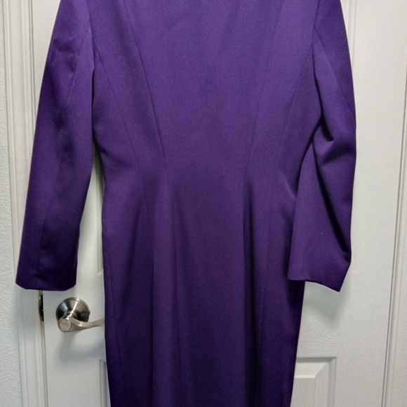 CLEARANCE SALE!! Vintage Purple Double-Breasted Coat Dress - Picture 11 of 14